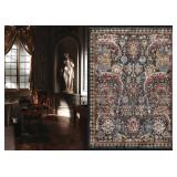 RUGSURE Washable Area Rugs - Perfect for Living Room, Bedroom, Kids Room, Nursery - Stain & Water Resistant Non-Slip, Pet & Child Friendly, Vintage Tribal Area Rugs (Rust, 9