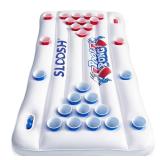 SLOOSH Pool Toys Games Set - Pong Toss Game Water Toys for Adults Kids Family Games, Inflatable Floats Lounge Raft Floating Swimming Pool Accessories 6x3 FT Table with 10 Pong Balls for Parties
