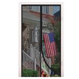 RUIMAICAN Magnetic Screen Door - Fits Door Sizes 30" x 80", Self Sealing Hands Free Mesh Partition, Upgraded Polyester with Heavy Duty Strong Magnets, for Sliding Glass Patio/French Doors