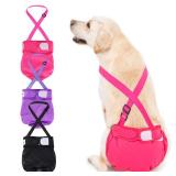 3 Pack Avont Washable Female Dog Diaper with Suspender, Reusable Girl Doggie Diapers for Small Medium Large Doggy in Heat Cycle Period Incontinence -XL