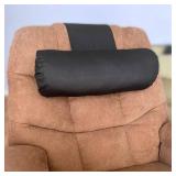 EOT Wellness Recliner Pillow for Lumbar, Neck, and Cervical Support, Sleep, Couch, Office Chair, Headrest, Weighted, No Velcro Required, (Black)