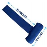 EOT Wellness Recliner Pillow for Lumbar, Neck, and Cervical Support, Sleep, Couch, Office Chair, Headrest, Weighted, No Velcro Required, (Black)