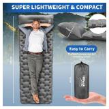 HiiPeak Sleeping Pad for Camping- Ultralight Inflatable Sleeping Mat with Built-in Foot Pump & Pillow, Upgraded Compact Camping Air Mattress for Camping, Backpacking, Hiking