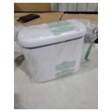 JOYBOS Adsorption Bathroom Trash Can,Bedroom Garbage Can with Press Type Lid,15L Dogproof Slim Plastic Narrow Trash Bin,4 Gallon Garbage Bin for Home,Office and Narrow Place