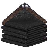 winemana Black Shade Cloth 50%, 8x10 FT Mesh Tarp - Garden Shade for Greenhouse, Patio, Vegetables, Plants Cover and Chicken Coops, Sun Shade Net for Outdoor Protection with Reinforced Grommets