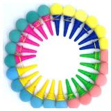 Meirrnyyu 24 Pcs 4inch Ice Cream Foam Ball Launcher,Mini Ice Cream Cone Shooter Toys for Kids,Children,Carnival Prize,Party Favors