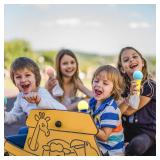 Meirrnyyu 24 Pcs 4inch Ice Cream Foam Ball Launcher,Mini Ice Cream Cone Shooter Toys for Kids,Children,Carnival Prize,Party Favors