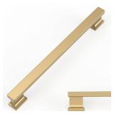 Amerdeco 10 Pack Champagne Bronze Cabinet Pulls 10 Inch(254mm) Hole Centers Kitchen Cabinet Handles Cabinet Hardware Kitchen Handles for Cabinets Cupboard Handles Drawer Pulls ZH00013