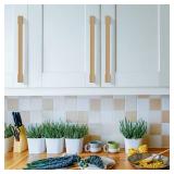 Amerdeco 10 Pack Champagne Bronze Cabinet Pulls 10 Inch(254mm) Hole Centers Kitchen Cabinet Handles Cabinet Hardware Kitchen Handles for Cabinets Cupboard Handles Drawer Pulls ZH00013