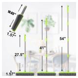 Rubber Broom with Squeegee for Carpet Pet Hair Remover,57 inch Long Handled Fur Remover Rake,Portable Detailing Lint Brush,Pet Removal Fluff Carpet, Hardwood Floor, Tile