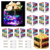 Glooglitter 8 Pack 80s Party Decorations Glowing Cassette Tape Bucket Centerpiece 90