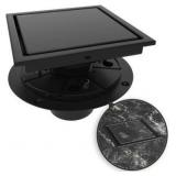 6 Inch Square Shower Drain Black Floor Drain