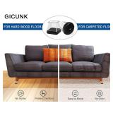28 Pcs Chair Leg Sliders for Carpet, Square Chair Leg Floor Protectors Glides, Silicone Furniture Leg Protectors Caps, Carpet Protectors Table Feet Teflon Covers Pads (Fit:1-1/8\" ~ 1-1/2\")