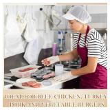 Reallnaive Mini Burger Press with 200 Patty Papers and 6 Storage Containers 6 Slots Meat Sausage Patty Maker Paper Sheets Set for Small Burger Barbecue, Make 6 Pieces at Once