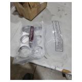 Reallnaive Mini Burger Press with 200 Patty Papers and 6 Storage Containers 6 Slots Meat Sausage Patty Maker Paper Sheets Set for Small Burger Barbecue, Make 6 Pieces at Once