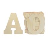 5 Inch 66 Pieces Wooden Letters Unfinished Wood Alphabet Letters for Crafts (2 Sets of A-Z with Extra Vowels)