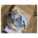 ELYONA Modern Hammered Pendant Light Fixtures with 12\" Metal Shade Solid Wood Dome Hanging Pendant Light for Farmhouse Kitchen Island Dining Room Sink Bedroom Hallway Medium 2 Pack Blue