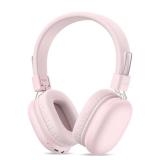awatrue Kids Bluetooth Headphones, Over-Ear Wireless Headphones with Microphone, Safe-Volume 85dBA, Bluetooth 5.4, Foldable Lightweight and Comfortable, 50H Playtime, USB-C Charging, Pink