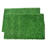 LOOBANI Dog Grass Pee Pads, 2 Pack Artificial Grass Pads for Potty Tray, Fake Grass for Dogs to Pee On, Outdoor Indoor Pee Grass for Dog Potty (18 * 23 inch)