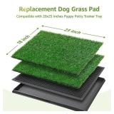 LOOBANI Dog Grass Pee Pads, 2 Pack Artificial Grass Pads for Potty Tray, Fake Grass for Dogs to Pee On, Outdoor Indoor Pee Grass for Dog Potty (18 * 23 inch)