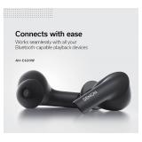 Denon AH-C630W True Wireless Earphones, in-Ear Bluetooth Earbuds with Mic, 18-Hour Long Battery Life, IPX4 Water Resistance, Includes (3) Silicone Ear Tips & Charging Cable, Black