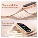 FITVII Slim Fitness Tracker with Blood Oxygen, Blood Pressure, 24/7 Heart Rate and Sleep Tracking, IP68 Waterproof Activity Trackers and Smart Watches with Step Tracker, Pedometer for Women Men