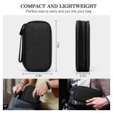 FYY Travel Cable Organizer Pouch Electronic Accessories Carry Case Portable Waterproof Double Layers All-in-One Storage Bag for Cord, Charger, Phone, Earphone Black