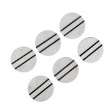 GoCraft Round Marble Coasters Set of 6 Elegant White Stone Coasters with Black Marble Inlay Modern Drink Coasters for Cups, Mugs, Glasses Ideal for Coffee Tables, Bars, and Dining Areas