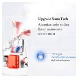 Colorfarm Facial Steamer Nano Ionic: Face Steamer Deep Cleaning Unclogs Pores - Humidifier Hot Mist Home Sauna Spa for Women Men Sinuses Moisturizing