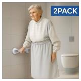 2 Pack Grab Bars for Bathtubs and Showers, Shower Handles for Elderly Seniors bar Safety 500 lbs Walls Handicap Heavy Duty Holder Hooks to Lift Large Tile Glass Suction Cups Tool