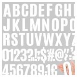 Qilery 32 Sheets 5 Inch Letter and Number Stickers Self Adhesive Vinyl Letters Alphabet Stickers Big Font Letters Number Tags for School Classroom Home Mailbox Decor (White)