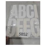 Qilery 32 Sheets 5 Inch Letter and Number Stickers Self Adhesive Vinyl Letters Alphabet Stickers Big Font Letters Number Tags for School Classroom Home Mailbox Decor (White)