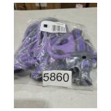 IVY&LANE No Pull Dog Harness for Large Dogs, Dog Vest Harness with Leash, Safety Belt and Storage Strap, Fully Adjustable Harness, 360?Reflective Strip, Soft Handle (Purple, L)