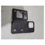 Vinich for iPhone 15 Pro Wallet Case with Card Holder, RFID Blocking Credit Slots Kickstand Shockproof Phone Cover for Women Men, Black