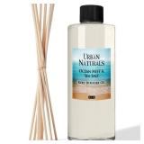 Urban Naturals Reed Diffuser Oil Refill Ocean Mist Sea Salt with Salt Spray, Violet Leaf, Sea Grass, Driftwood 8 oz + Free Reed Sticks, Made in The USA