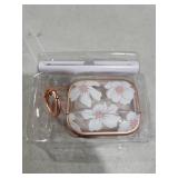 Inesore for AirPods Pro 2nd Generation Case Cover with Lock, Flowers Cute Clear Air Pods Pro 2 Case Hard iPod Pro Cases for Women Girls with Cleaner Kit (2023 USB-C /2022/2019) -White Lily