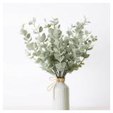 ZOMENT 20 Pcs Fake Eucalyptus Stems Faux Eucalyptus Leaves Eucalyptus Artificial Fake Greenery for Centerpiece Fake Flower for Vase Home Bouquet Wedding Decoration