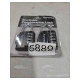 Puroma 2 Pack Combination Lock for Locker 4 Digit Outdoor Waterproof Padlock for School, Gym, Sports, Fence, Toolbox, Gate, Case, Outdoor, Hasp Storage (Black)