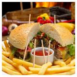 BLUE TOP 1500 pcs 4 Inch Kokeshi Toothpicks Skewers,High-class & Cost-effective Appetizer Picks, Extra Long toothpicks for Appetizers Cocktails Fruit Olive