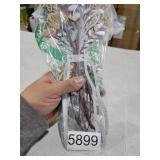 Pigort 3 Pieces Metal Flowers Wall Arts - Rustic Farmhouse Decor Beige Minimalist Flower Wall