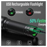 RECHOO Rechargeable Flashlights High Lumens, 2 Pack G1000 Super Bright Flash Light, Small Led Tactical Flashlight with 3 Lighting Modes, Portable Flashlights for Camping Home