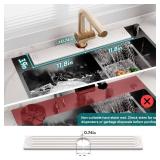 Eormoe Faucet Mat for Kitchen Sink Diatomite Drying Stone Mat & Sink Protector, Prevent Moisture Sink Splash Guard Water-Absorbing Stone Tray for Bathroom Counter [Light Grey,23.6\" x 3.9\"]