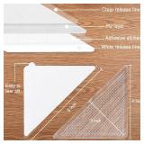 Rug Tape Pad, Triangle Anti Slip and Non Curling Rug Tape Pad, Keep Rug in The Place and Protect Floor Washable and Reusable Rug pad, Non-Trace Removable Rug Tape for Hardwood Floor (Clear, 8 pcs)