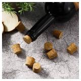 120 Pcs 8 Sizes Tapered Cork Stoppers Wooden Wine Bottle Stopper Tapered Cork Glass Bottle Plugs Natural Soft Wood Crafts Replacement Plugs for Wine Beer Liquor Container, DIY Craft