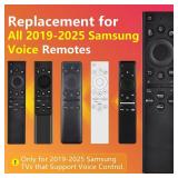 Replacement for Samsung TV Remote, for All 2019-2025 Samsung Remote Control for Smart TV with Voice Control. No Solarcell.