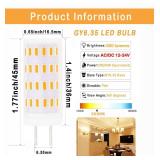 Lamsky GY6.35 LED Light Bulb Dimmable,G6.35/GY6.35 Bi-pin Base 5W,AC/DC 12V 24V Warm White 3000K,GY6.35 Base T4 JC Type 50W Halogen Replacement(5-Pack)