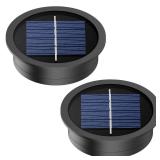 X-PREK 2 Pack Replacement Solar Light Parts(Top Size 2.76 inches, Bottom Size 2.36 inches),7 Lumens Warm White LED Light Bulbs Waterproof Solar Light Replacement Top