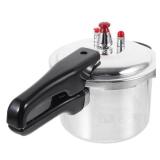 DOITOOL Aluminum Pressure Cooker 16cm/6.3inch Bottom Small Pressure Cooker for Gas Stove Induction for Home Cooking, Silver