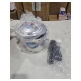 DOITOOL Aluminum Pressure Cooker 16cm/6.3inch Bottom Small Pressure Cooker for Gas Stove Induction for Home Cooking, Silver