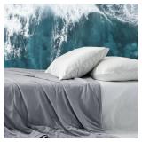 DOWNCOOL Cooling Comforter, Grey Cooling Blanket King Size, Cooling Duvet for Hot Sleeper, Breathable Summer Quilt, Lightweight Soft Q-Max0.4 Arc-Chill Cool Comforter,106\"X90\"